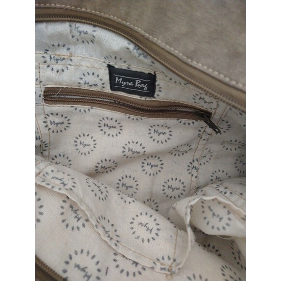 Myra Bag 100% Cotton/Leather Canvas Shoulder Tote Bag Aztec Southwestern Boho - Picture 10 of 16
